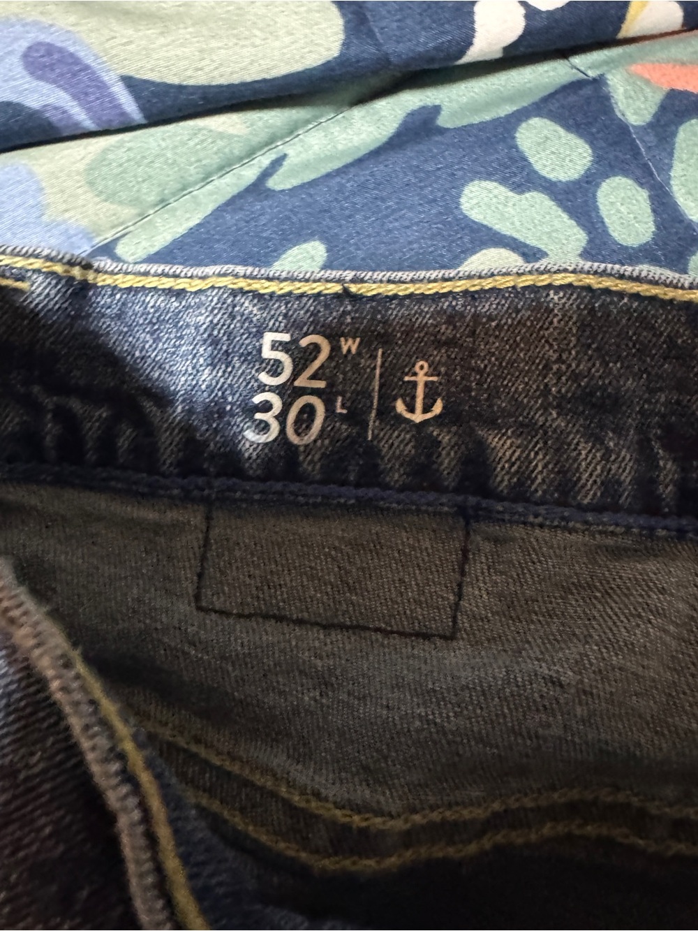 Classic Men’s Nautical Blue Denim Jeans Big and Tall - Picture 2 of 3